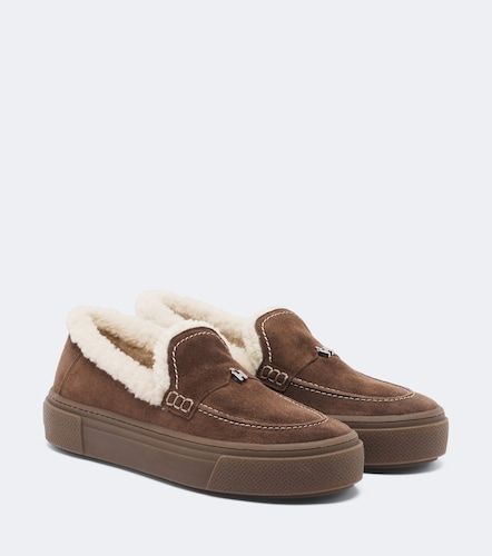 Mocassini H705 in suede con shearling - Hogan - Modalova