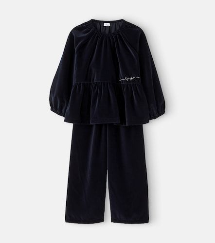 Set de top y pantalones de terciopelo - Il Gufo - Modalova