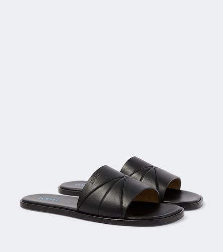 Loewe Origami leather slides - Loewe - Modalova
