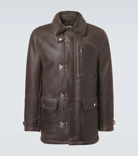 Lederjacke mit Shearling-Futter - Brunello Cucinelli - Modalova