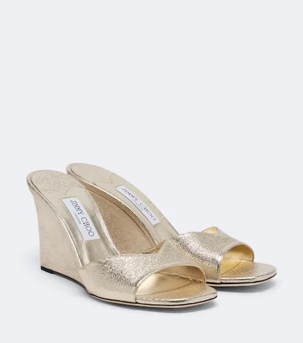 Metallic Wedge-Mules Skye aus Leder - Jimmy Choo - Modalova