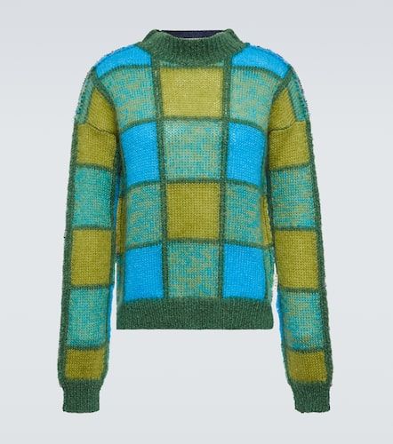 Pullover in lana e mohair a quadri - Marni - Modalova