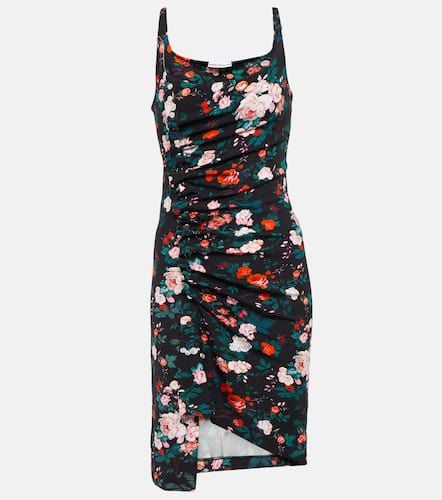 Floral ruched jersey minidress - Rabanne - Modalova