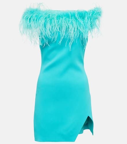 Feather-trimmed minidress - Giuseppe di Morabito - Modalova