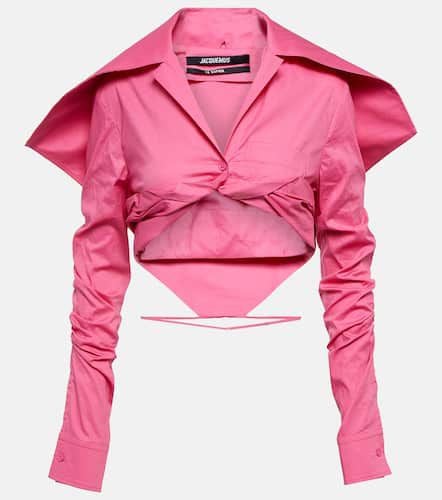 La Chemise Meio cotton cropped shirt - Jacquemus - Modalova