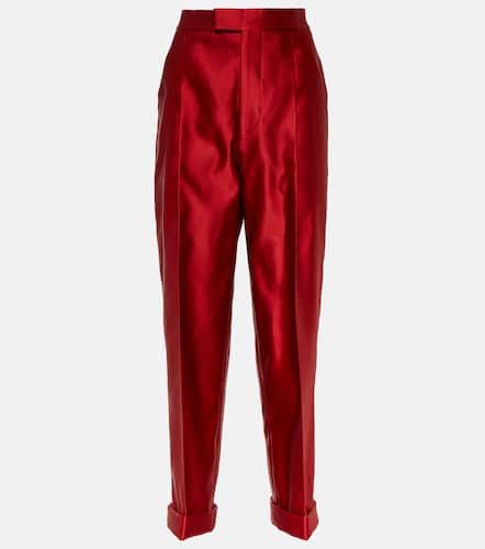 Silk duchesse tapered pants - Tom Ford - Modalova