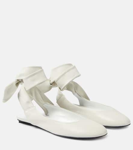 Bridal Cloe leather slingback flats - The Attico - Modalova