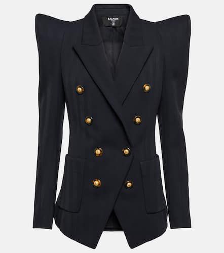 Double-breasted virgin wool blazer - Balmain - Modalova