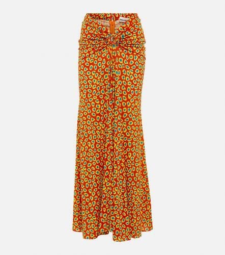 Low-rise printed jersey maxi skirt - Rabanne - Modalova