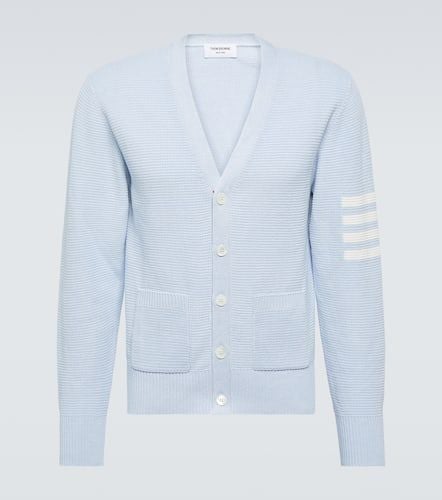 Bar linen and cotton cardigan - Thom Browne - Modalova