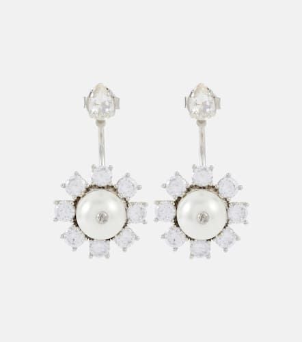 Daisy embellished faux pearl earrings - Simone Rocha - Modalova