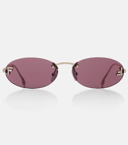 Fendi First Crystal oval sunglasses - Fendi - Modalova