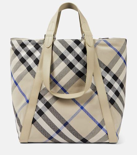 Large checked jacquard tote bag - Burberry - Modalova