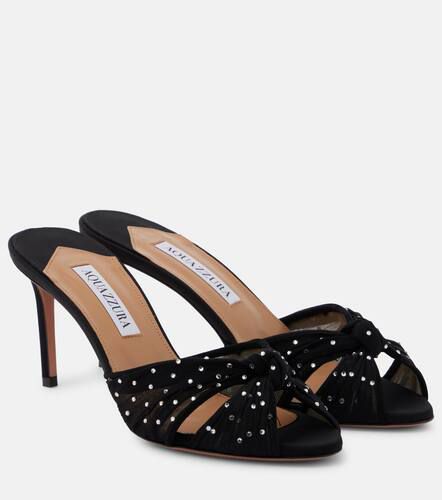 Slow Kisses embellished chiffon mules - Aquazzura - Modalova