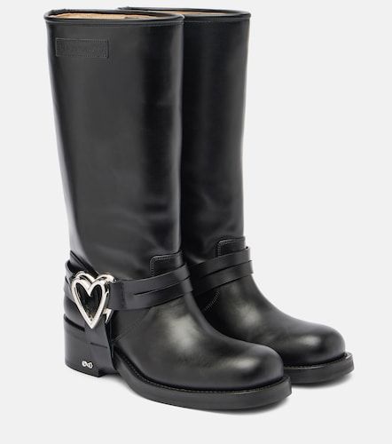 Botas biker Double Heart de piel - Mach & Mach - Modalova