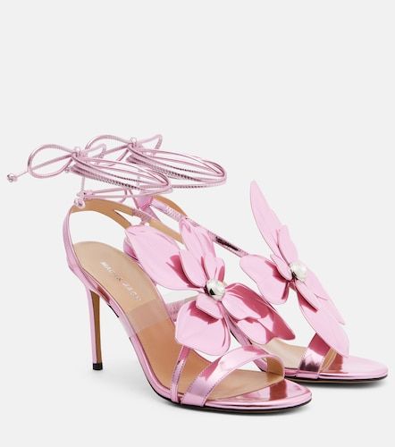 Orchid 95 floral-applique leather sandals - Mach & Mach - Modalova