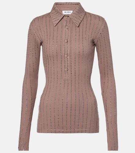 Embellished cotton polo sweater - The Attico - Modalova