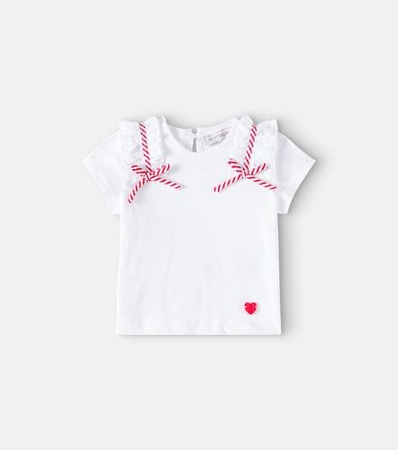 Camiseta de algodón con lazo - Monnalisa - Modalova