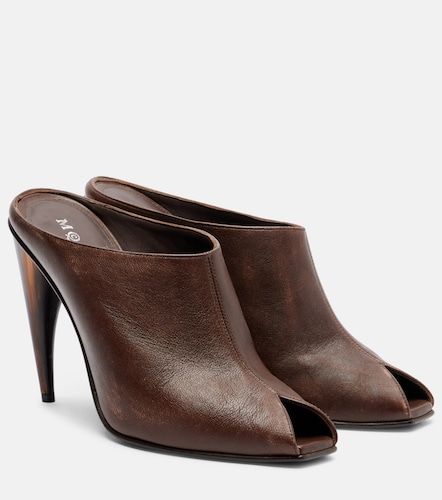 McQueen Horn leather mules - McQueen - Modalova