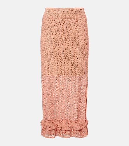 Falda midi Rosette de croché de algodón - Anna Kosturova - Modalova