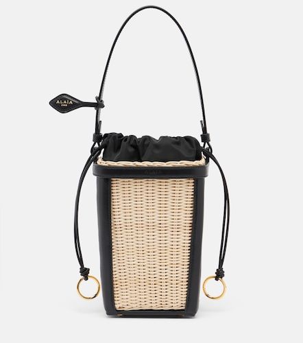 Alaïa Secchiello Small in vimini e pelle - Alaia - Modalova
