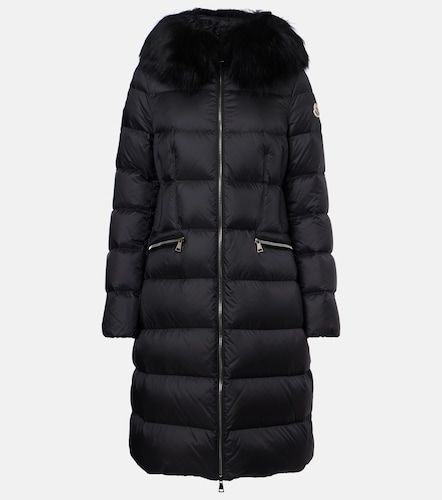 Boedic shearling-trimmed down coat - Moncler - Modalova