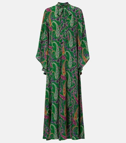 Vestido largo de seda con paisley - Etro - Modalova