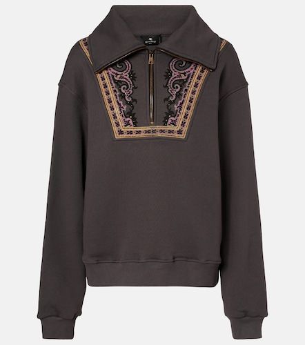 Printed cotton half-zip sweatshirt - Etro - Modalova