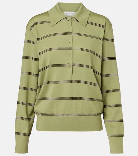 Striped wool polo sweater - Dries Van Noten - Modalova