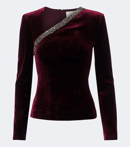 Embellished velvet top - Roland Mouret - Modalova