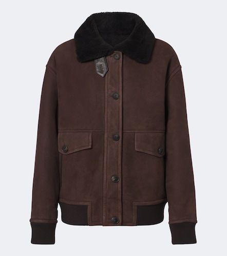 Shearling-trimmed suede jacket - Yves Salomon - Modalova
