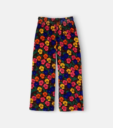 Pantalones anchos de terciopelo de algodón florales - Mini Rodini - Modalova