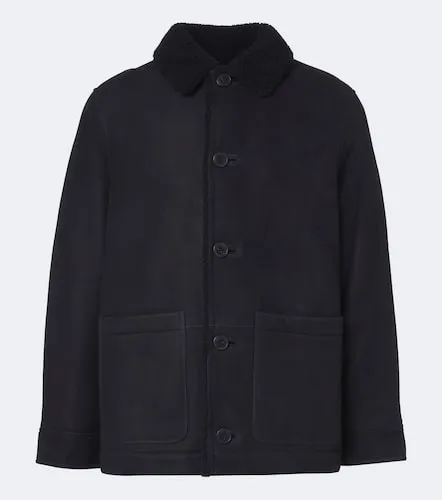 Shearling-lined leather jacket - Yves Salomon - Modalova