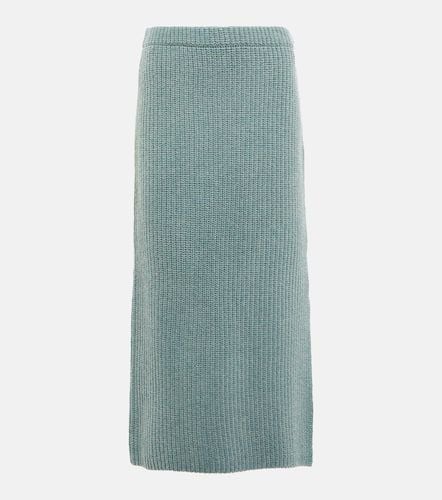 Ribbed-knit wool and yak midi skirt - Vince - Modalova