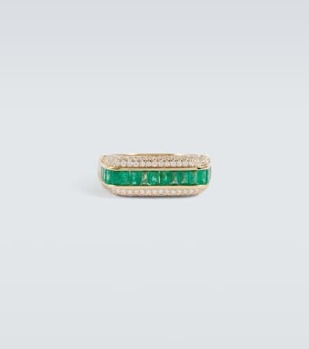 Kt ring with emeralds and diamonds - Rainbow K - Modalova