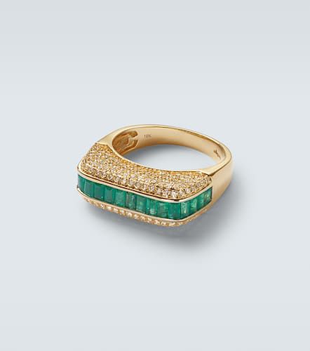 Kt ring with emeralds and diamonds - Rainbow K - Modalova