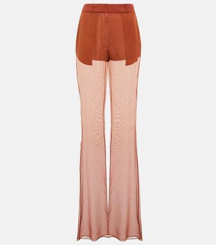 Mid-rise wide-leg silk pants - Nensi Dojaka - Modalova