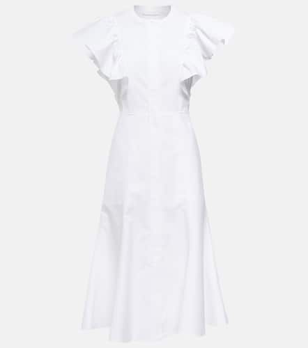 ChloÃ© Ruffle-trimed cotton midi dress - Chloe - Modalova