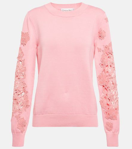 AppliquÃ©d cotton sweater - Oscar de la Renta - Modalova