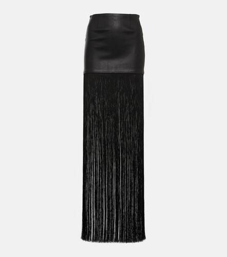 Shanghai fringed leather maxi skirt - Stouls - Modalova