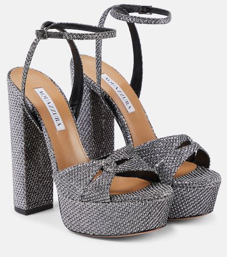 Sinner 140 metallic platform sandals - Aquazzura - Modalova