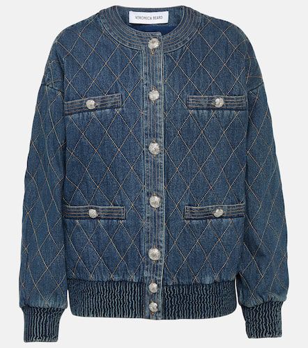 Glennon quilted denim bomber jacket - Veronica Beard - Modalova