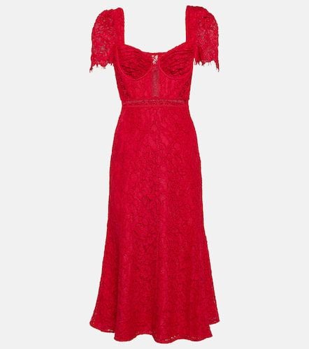 Lace crÃªpe midi dress - Self-Portrait - Modalova