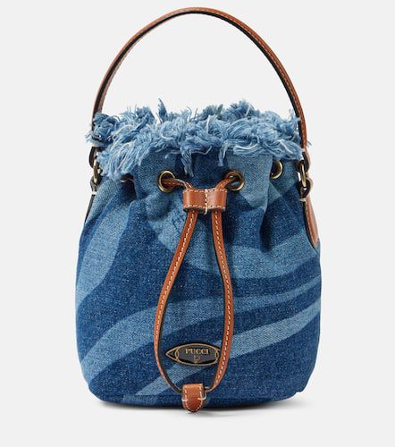 Marmo Small leather-trimmed denim bucket bag - Pucci - Modalova