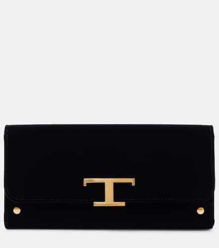 T Timeless Small velvet wallet on chain - Tod's - Modalova