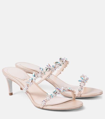 Eden Slider 60 embellished satin sandals - Rene Caovilla - Modalova