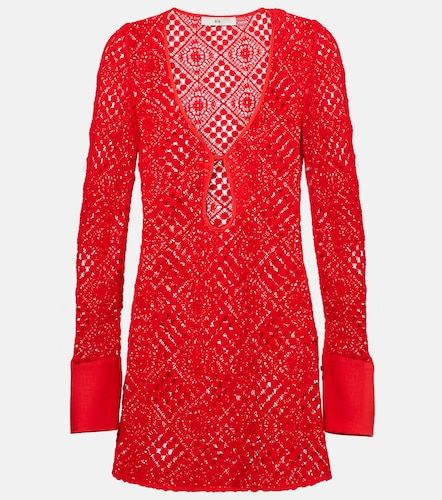Abito corto Rayure in crochet di cotone - SIR - Modalova