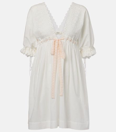 Chloé Miniabito in misto cotone sangallo - Chloe - Modalova