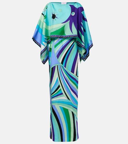 Vestido largo Iride de sarga de seda con capa - Pucci - Modalova
