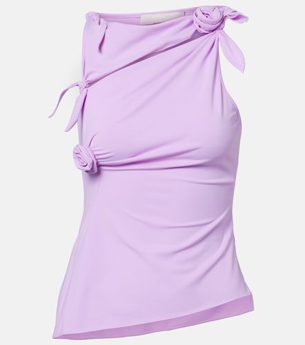Top in jersey con applicazioni floreali - Coperni - Modalova